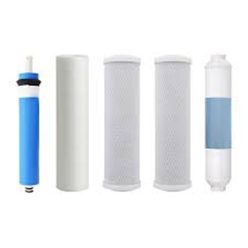 5-Stage RO Replacement Kit, 4 Filters + 100 GPD Membrane 
