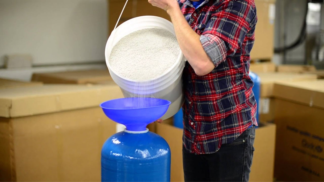 Resin Loading System How to Load Resin or Filter Media — Affordablewater.us