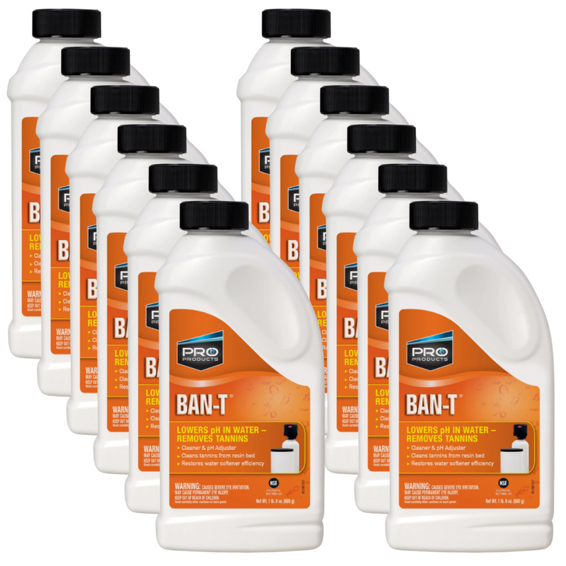 Ban-T Alkaline Water Neutralizer and Tannin Remover (1.5 lb Bottle - 12 Pack)