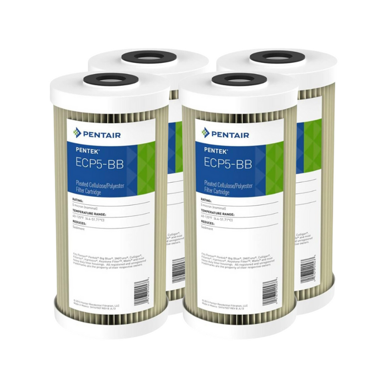 Pentek 10" BB Pleated 5-Micron Cartridge (Quantity of 4)