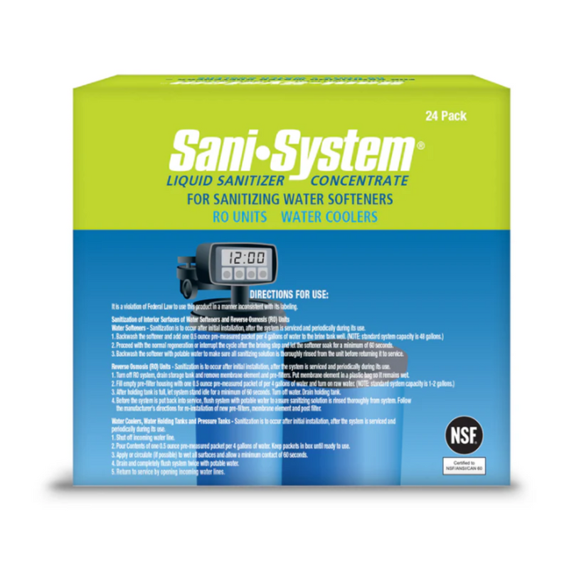 Sani-System Water Softener Sanitizer 0.5 oz Packet, Case of 24