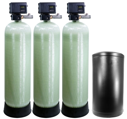 Fleck 2900 2" Progressive Flow TRIPLEX Softening System, 672,000 Grains Total