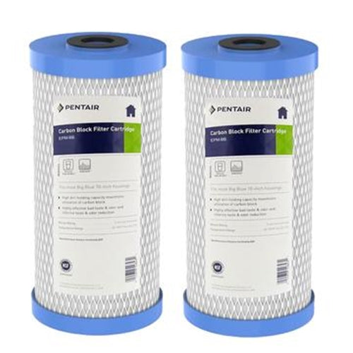 Pentek 10" BB Carbon Block 10-Micron Cartridges (Quantity of 2)